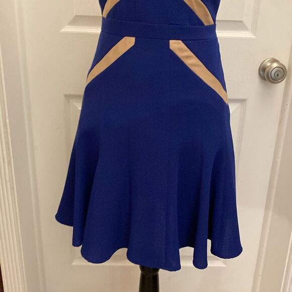 Bcbg Maxazria Elegant BlueCutout/ mesh Dress, US4 - Picture 2 of 10